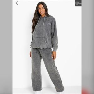 Acid wash hooded tracksuit